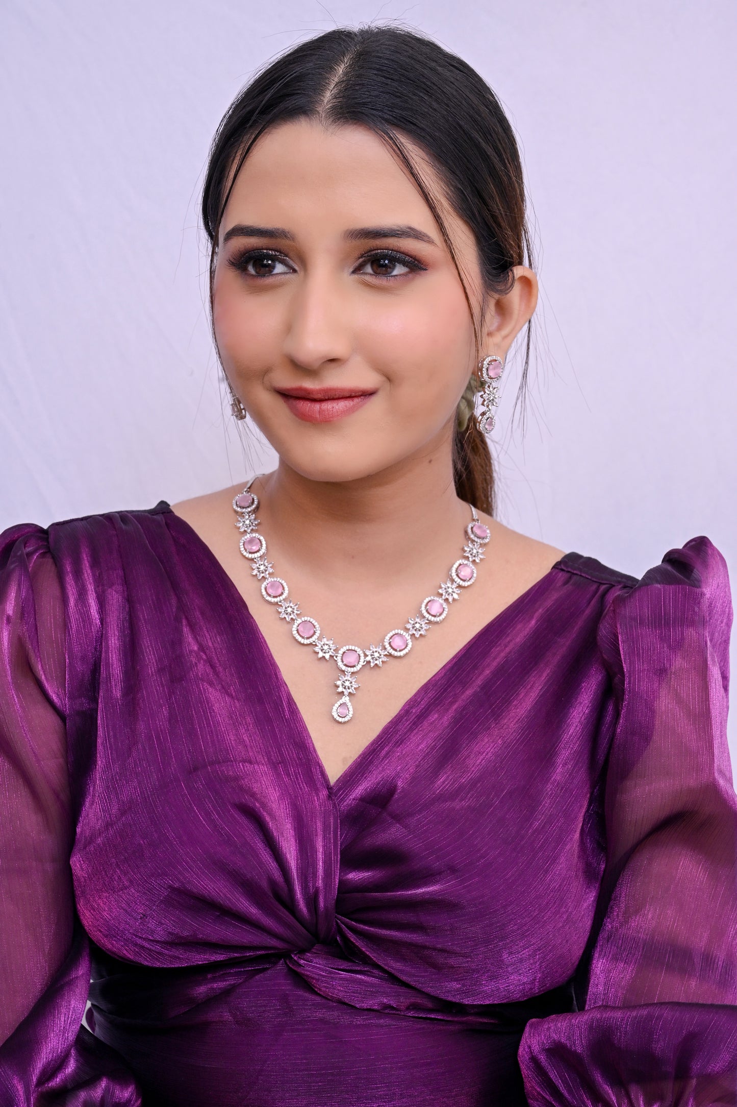 Delicate CZ Necklace Set