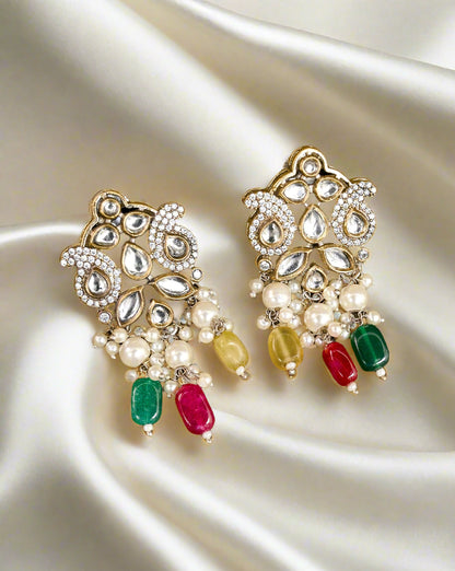 Statement Pearl Laxmi Kundan Necklace Set