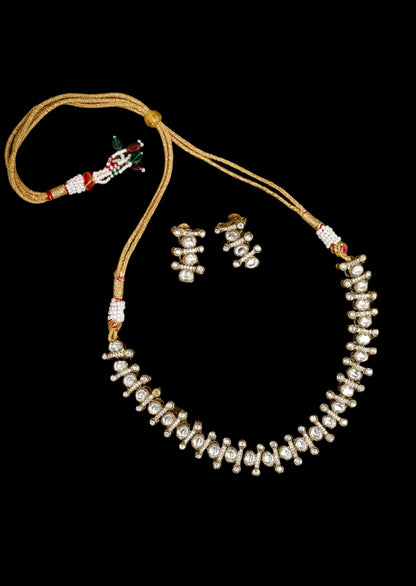 Antique Moissanite CZ Statement Necklace Set
