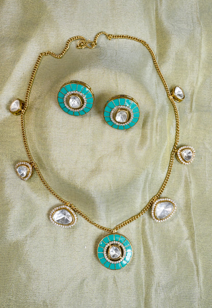 Premium CZ Charm Doublet Necklace Set