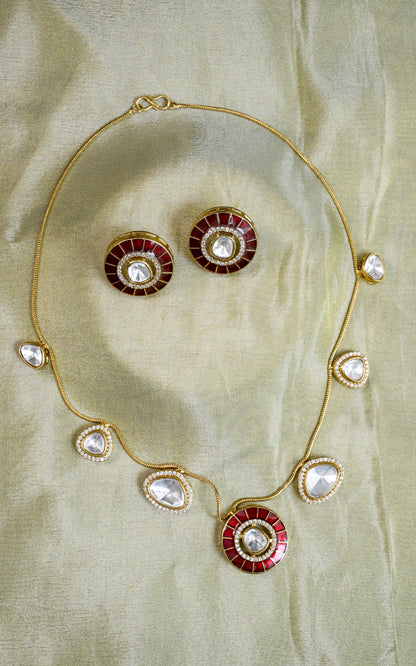 Premium CZ Charm Doublet Necklace Set