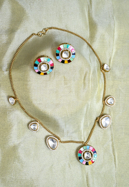 Premium CZ Charm Doublet Necklace Set
