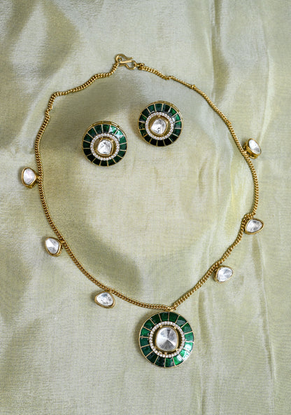 Premium CZ Charm Doublet Necklace Set