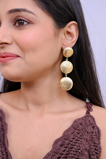 Classic Gold Plated Drop Earrings