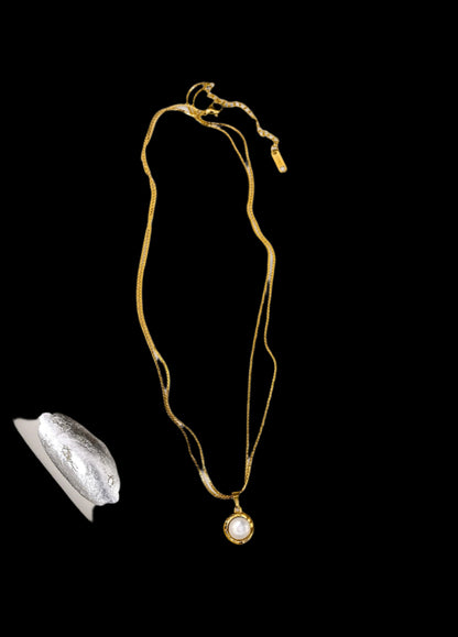 Premium Double-strand Moonstone Pendant Chain