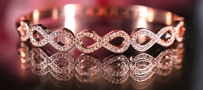 Stunning Rose Gold Plated Premium AD studded Anti Tarnish Bracelet