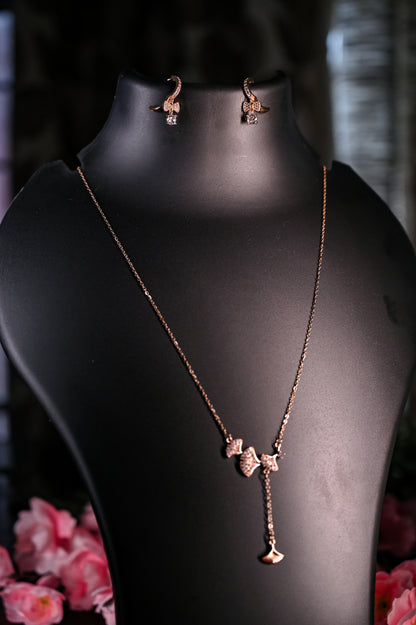 Unique Anti Tarnish AD Studded Pendant With Chain