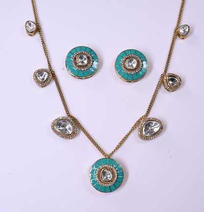 Premium CZ Charm Doublet Necklace Set