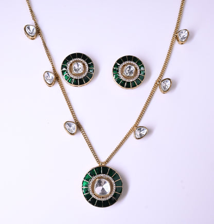 Premium CZ Charm Doublet Necklace Set