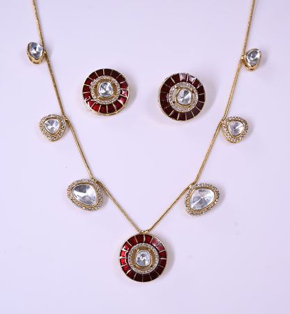 Premium CZ Charm Doublet Necklace Set
